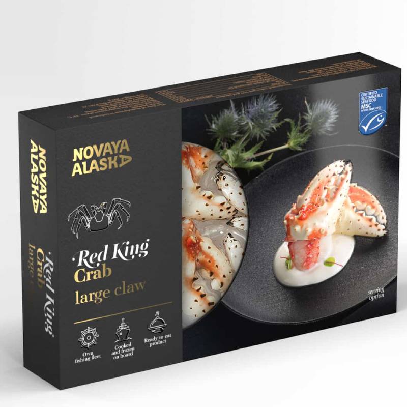 Red King Crab Claw Meat With 2 Pincers Cooked & Frozen