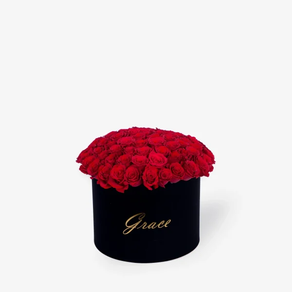 Flower Bouquet Red | black box