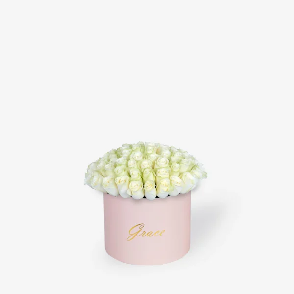 Bouquet White | Pink flower box