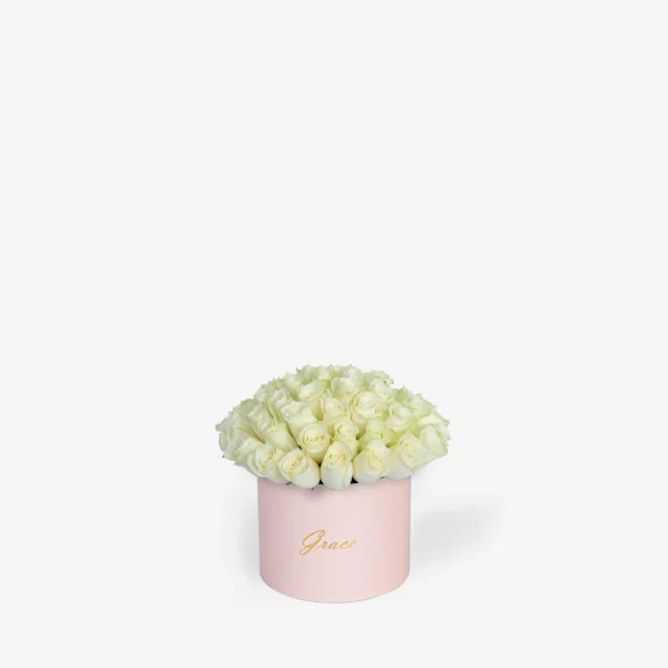 Bouquet White | Pink flower box