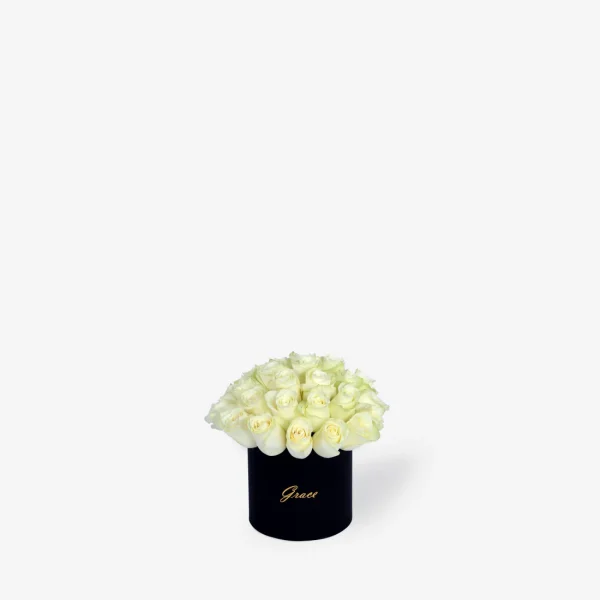 Bouquet White | black flower box