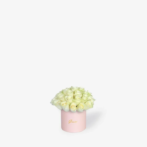 Bouquet White | Pink flower box