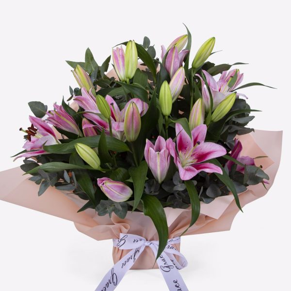 Lily Pink Flower Bouquet